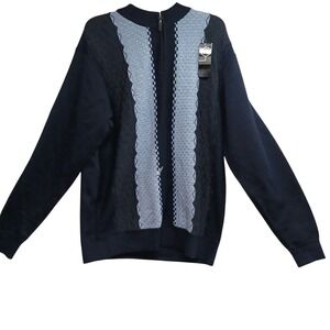 Chereskin‎ Sweater Mens  XL Extra Large Navy Pullover 1/4 Zip Shirt